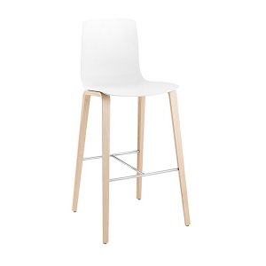 Aava - Bar stool 4 wood legs